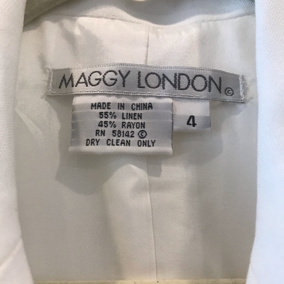 MAGGY LONDON - LINEN BUTTON-FRONT DRESS - Picture 3 of 7